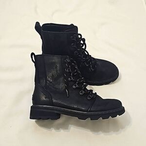 Sorel Women's Lennox Lace Rain Boot Waterproof Leather Boots 6.5